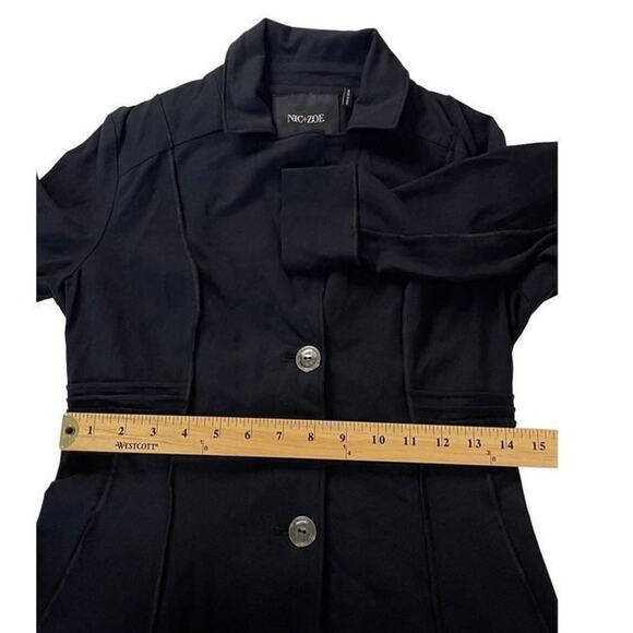 Nick+Zoe Tree Button Seamed Riding Jacket Size X Small Black New - Picture 5 of 16
